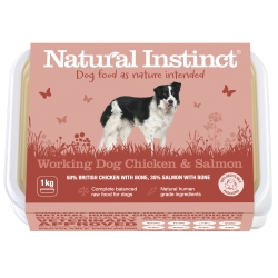 Natural Instinct Natural Working Dog Salmon And Chicken 1kg Frozen